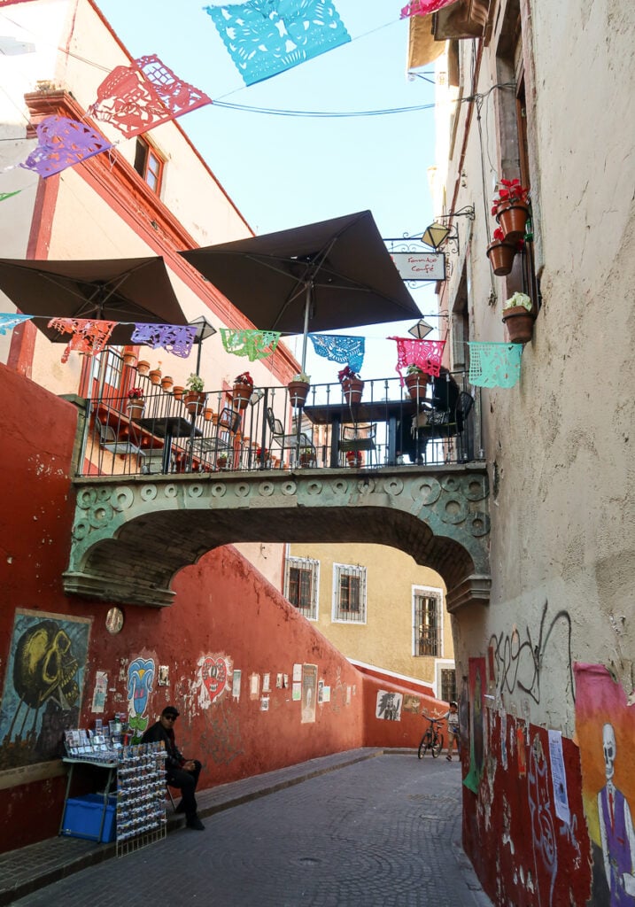 A colorful street in Mexico