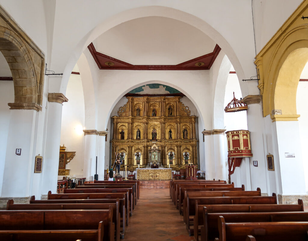 The inside of the Church of Our Lady of the Rosary.