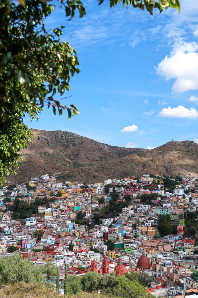 Panoramic view of Guanajuato City in Mexico