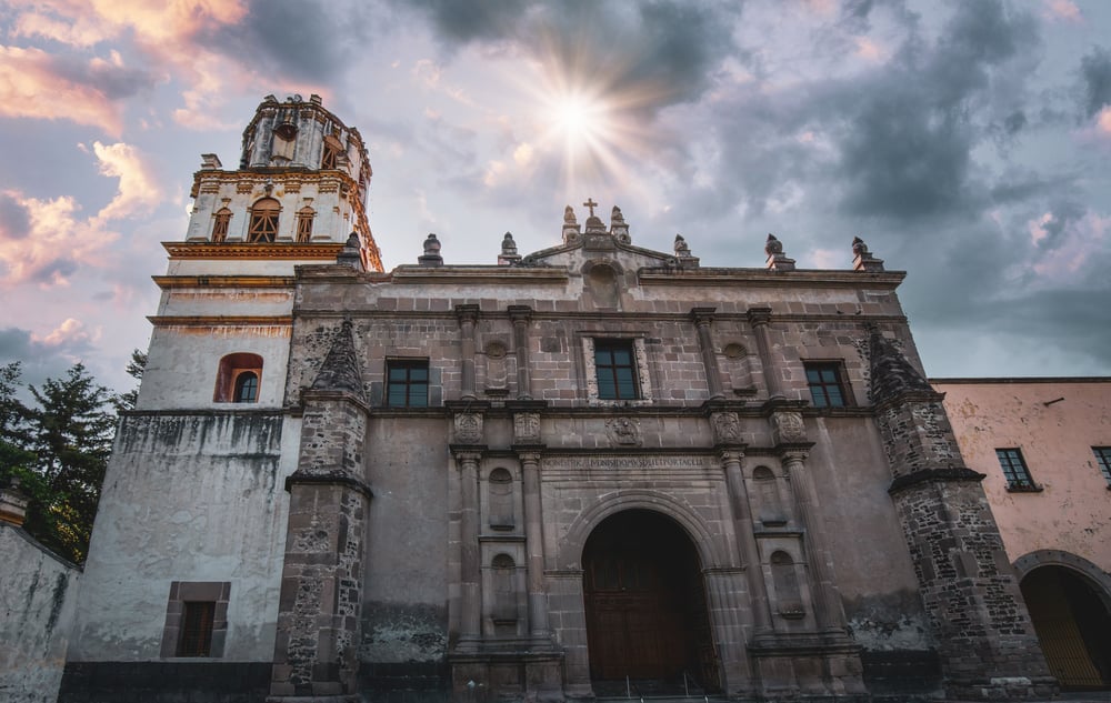 San Juan Bautista church in Coyoacan, Mexico