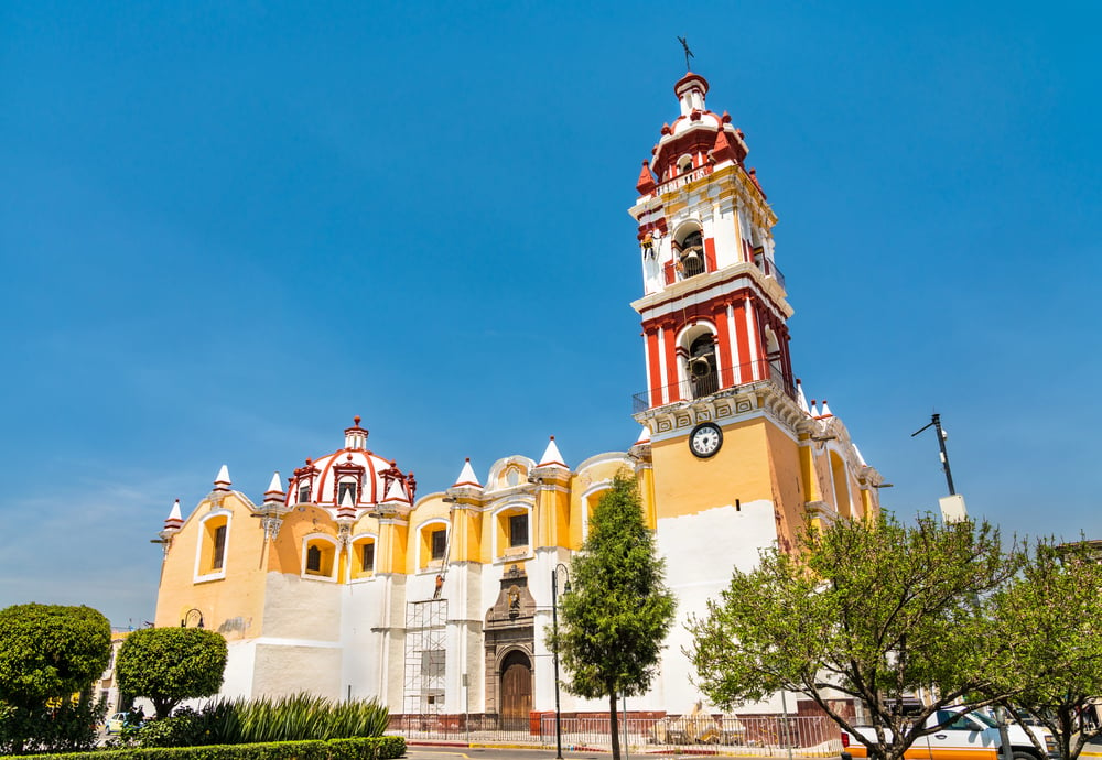 A church in Cholula, Puebla