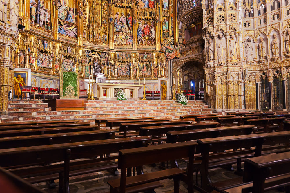 Interior of Saint Mary Cathedral in Toledo, Spain