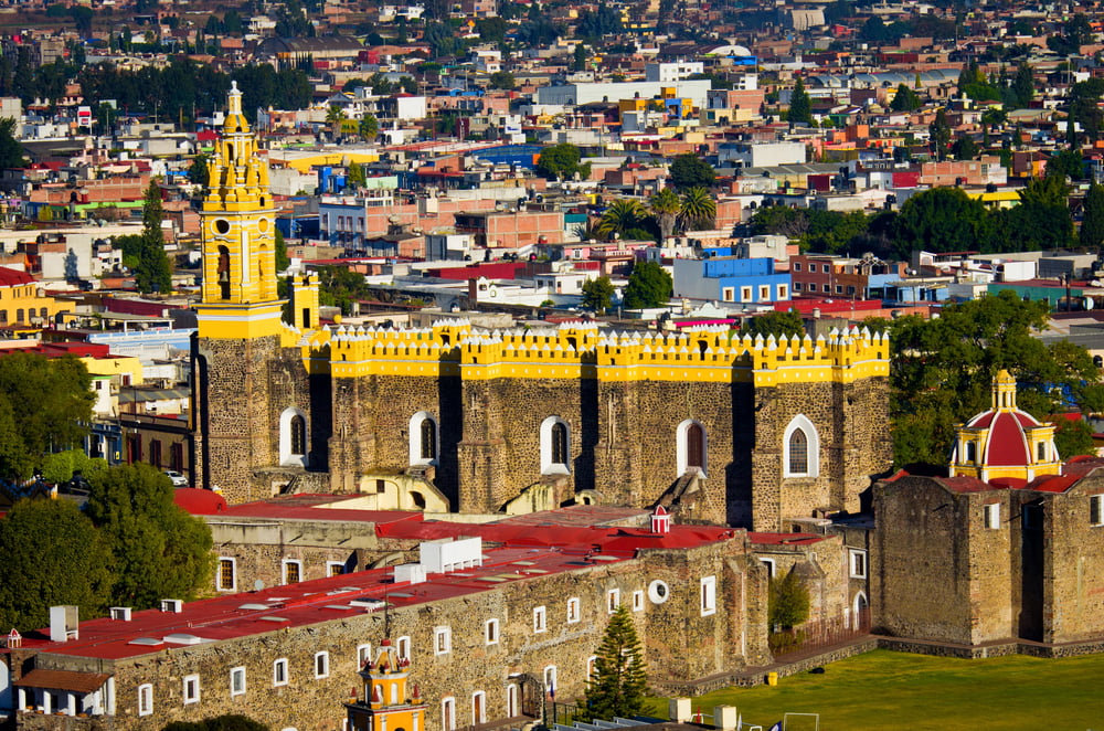 Convent of San Gabriel church in Cholula, Mexico