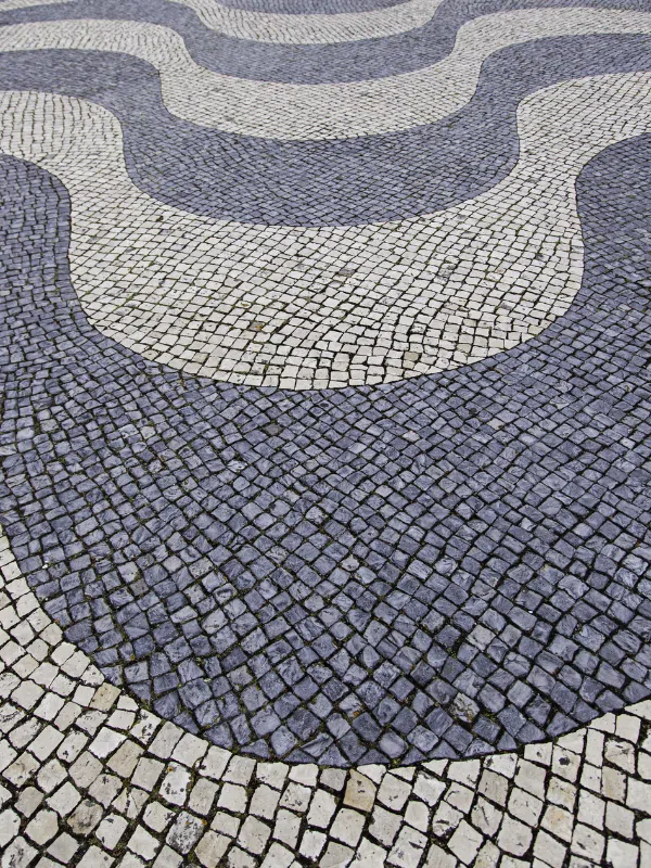 Beautiful mosaic street in Lisbon