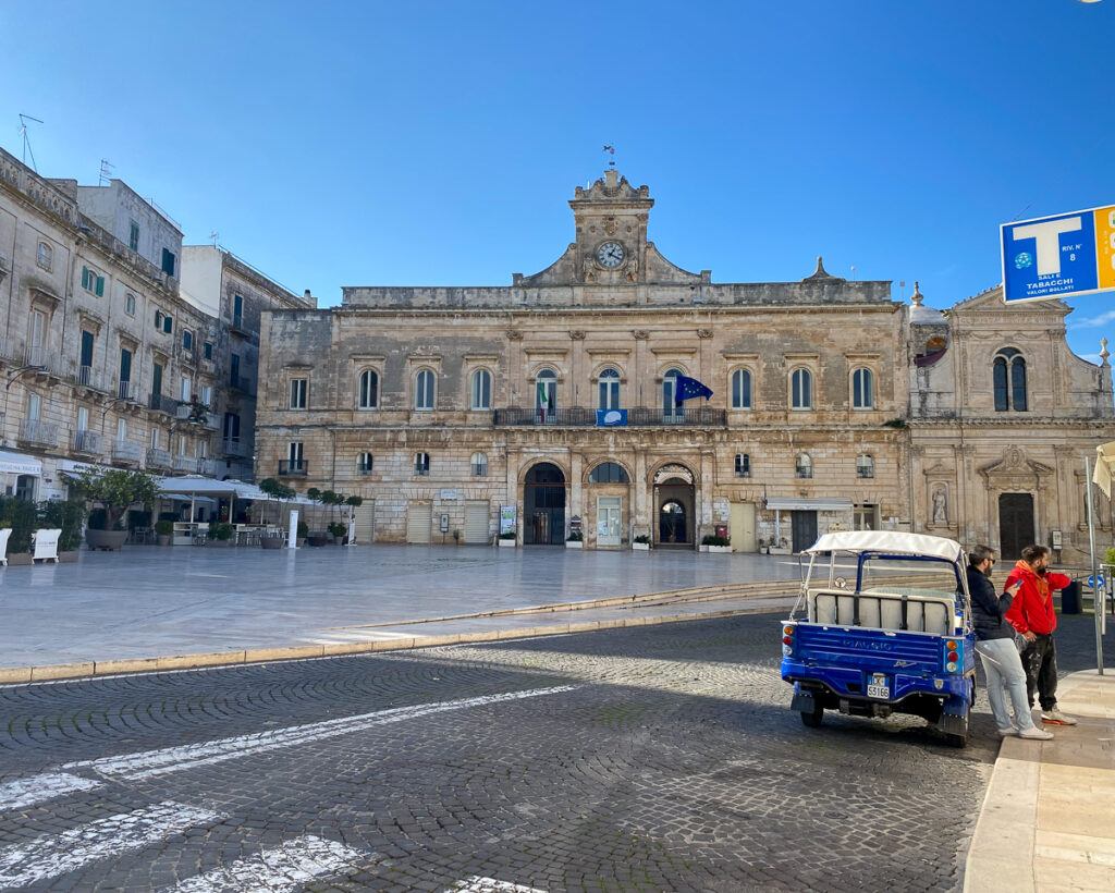 Town square of Ostuni - a must-add in your Puglia itinerary