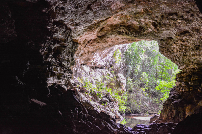 rio frio cave opening in belize 