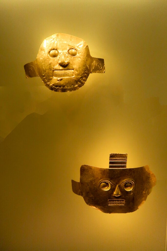 Golden masks at the Gold Museum