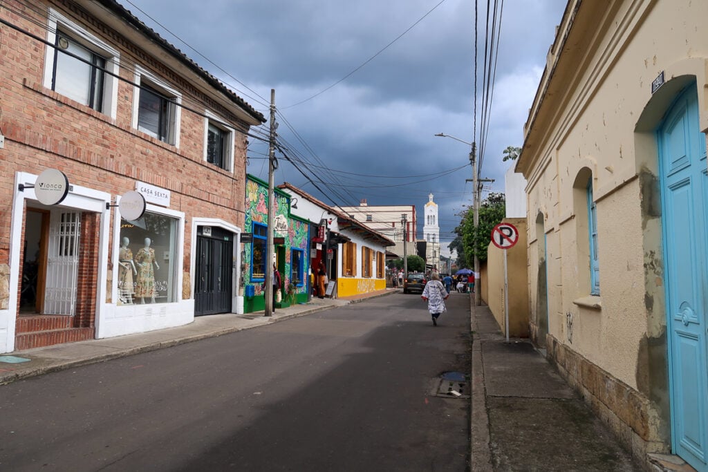 Quiet street in Chapinero. If you're wondering where to stay in Bogota, the district of Chapinero offers some interesting neighborhoods and the best places to stay in.