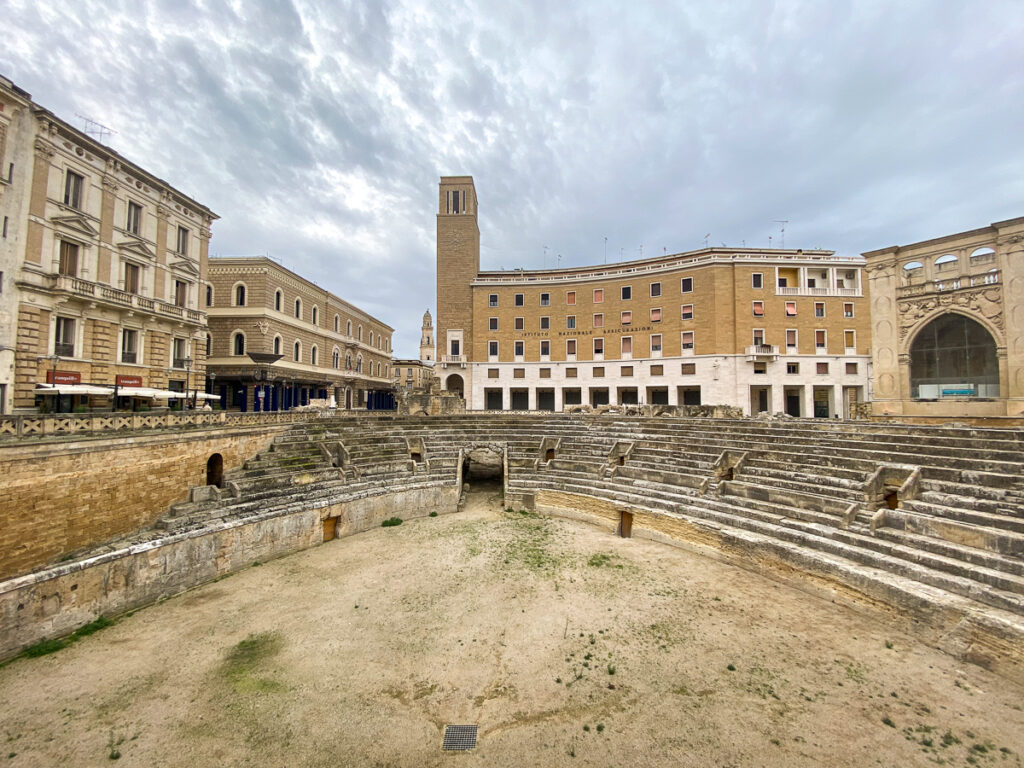Roman Amphitheater in Centro Storico. A walking tour of Centro Storico is one of the best things to do in Lecce, Italy.