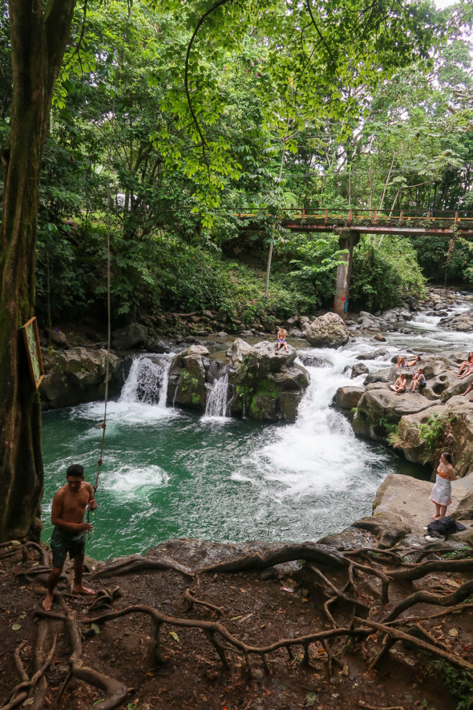 Rope swing adventure in La Fortuna, Costa Rica's adventure capital
