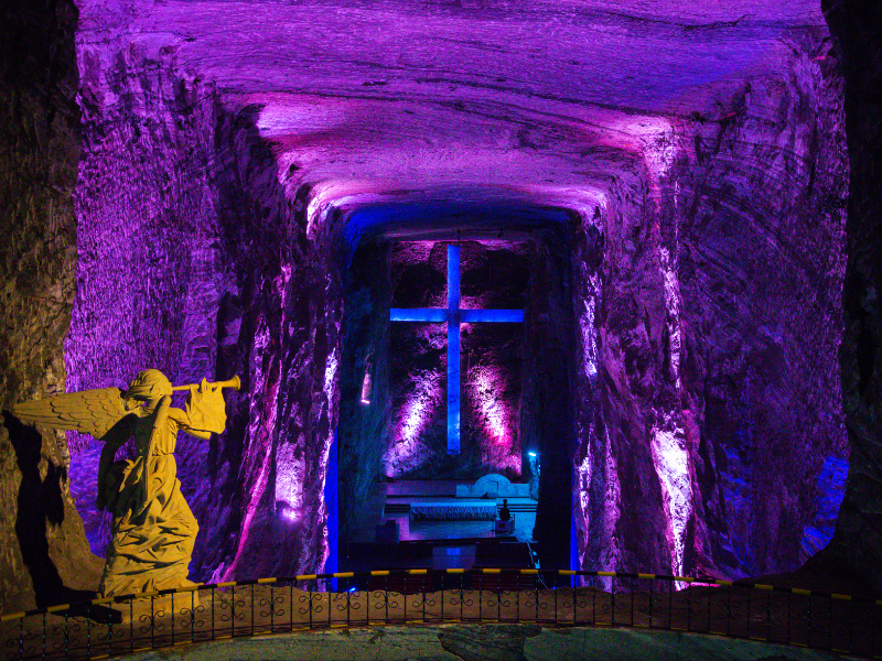 Angel statue at the Zipaquira Salt Cathedral