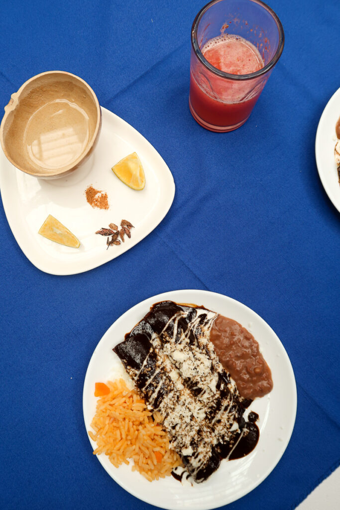 Mexican mole on a plate. Try the city's traditional dishes by booking a food tour in San Miguel de Allende.