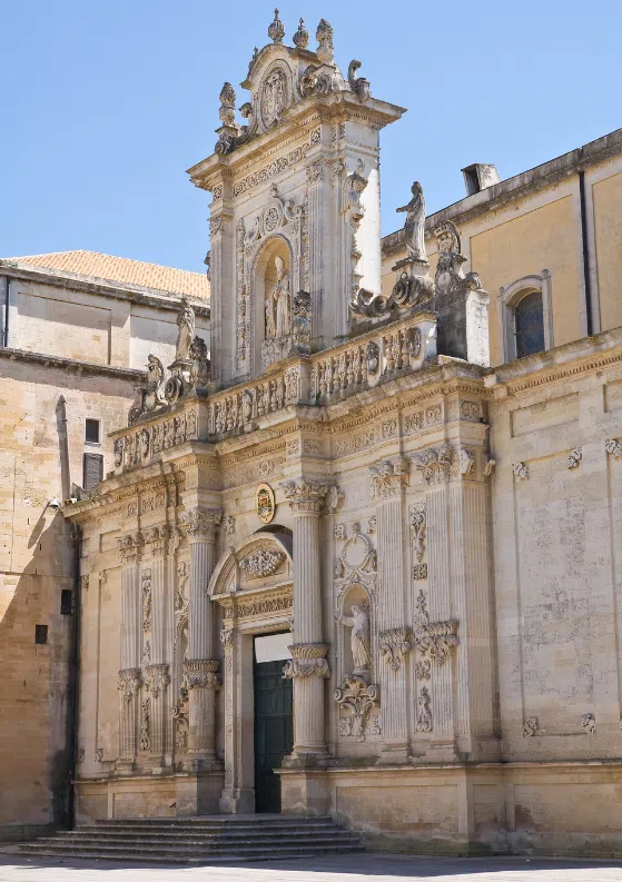 facade of the cathedral in lecce