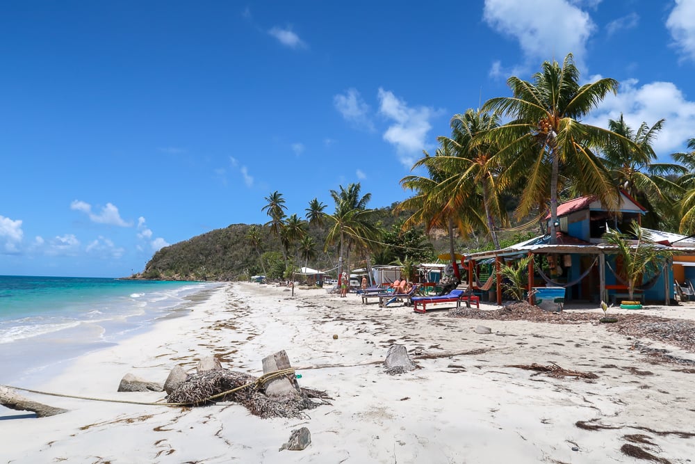 White sand Manzanillo beach - one of the best places to relax at in Providencia, Colombia