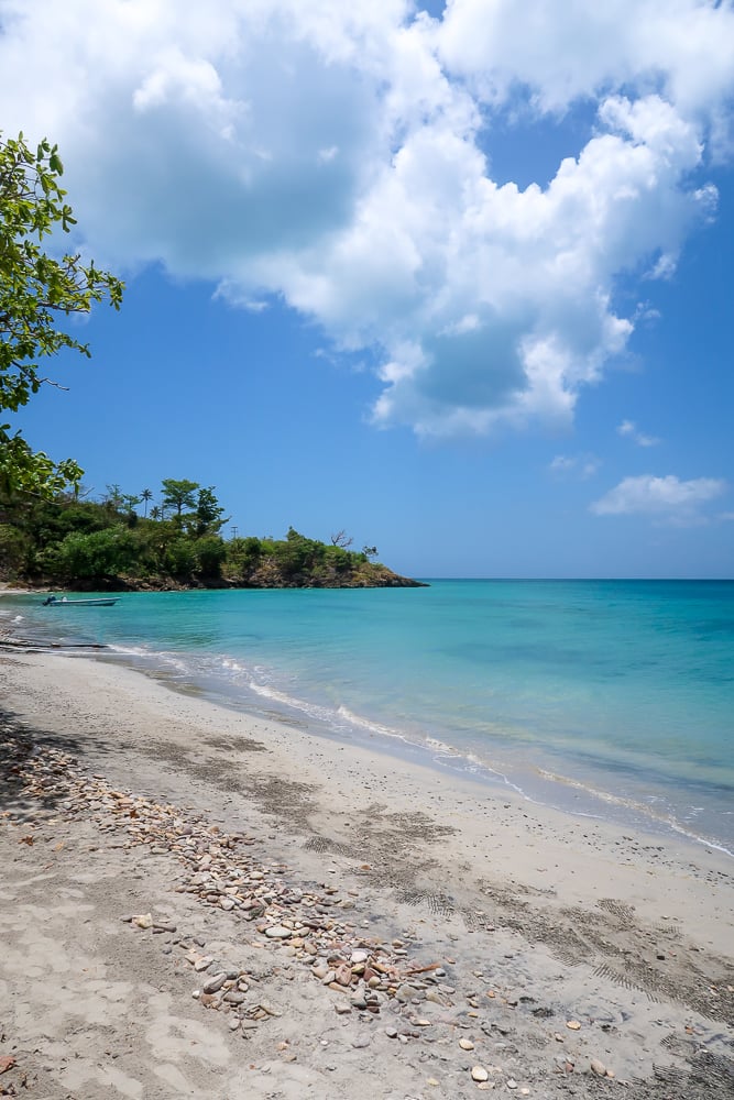 White sand beach in Providencia Island - one of the best places to visit in Colombia