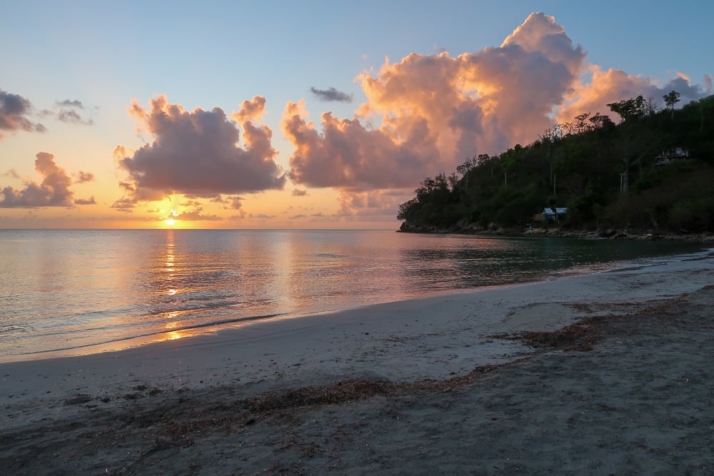 Southwest Bay at sunset. Watching the sunset in this beach is one of the best things to do in Providencia, Colombia.