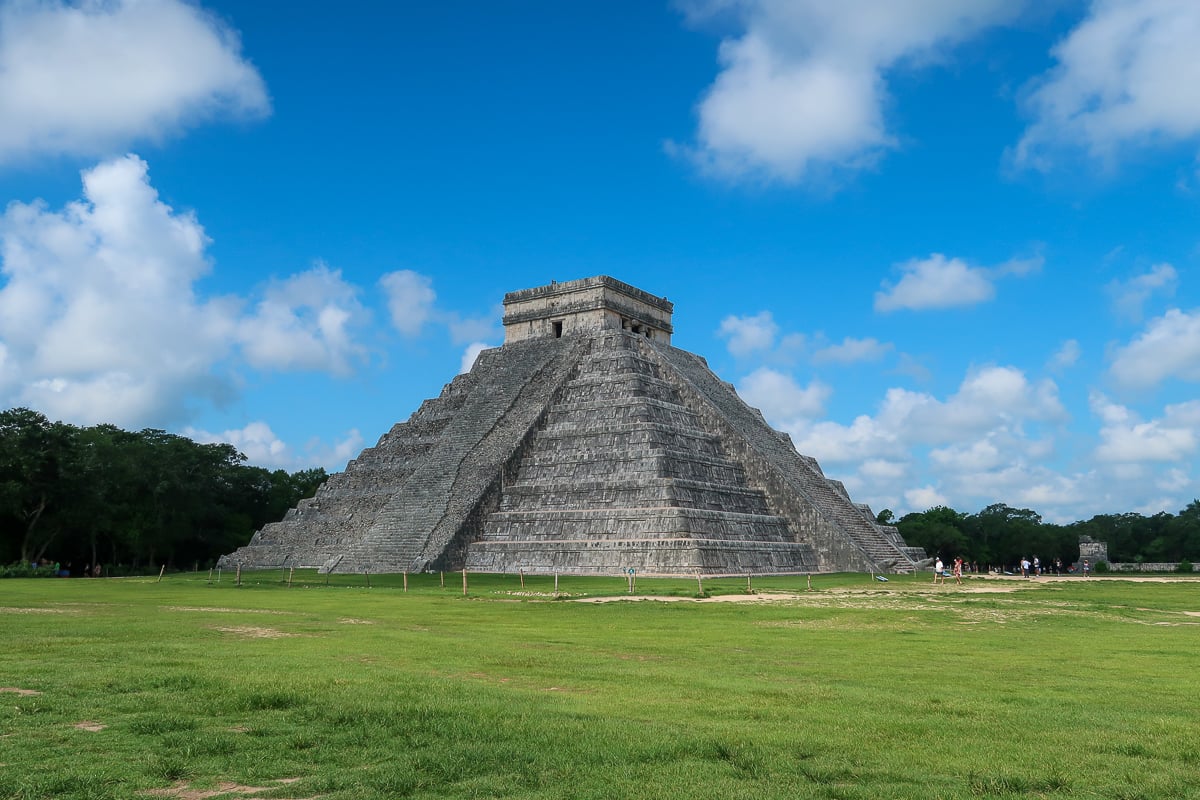 The ancient ruin of Chichen Itza. Visiting this archaeological site is one of the best things to do in the Yucatan Peninsula.