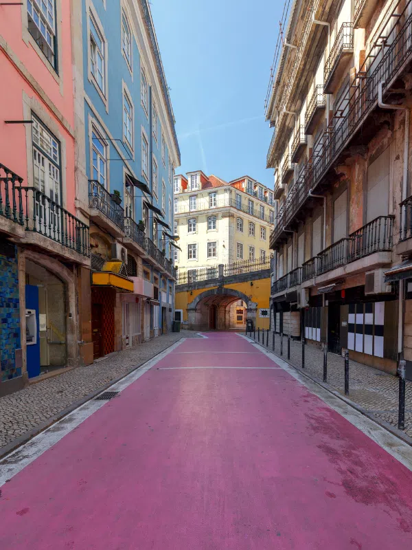 Pink Street in Lisbon - a must see during 3 days in Lisbon. This Lisbon Itinerary includes all of the best things to do, see, and eat!