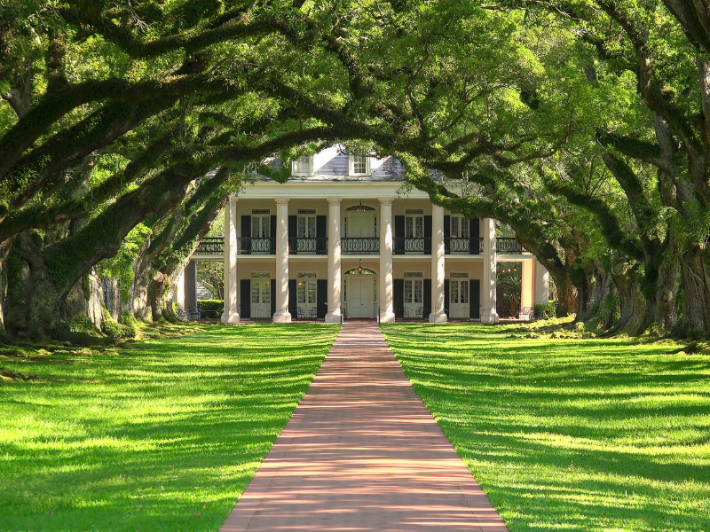 Oak Alley Plantation and oak tree walkway in Louisiana - visiting here is one of the best things to do while in New Orleans