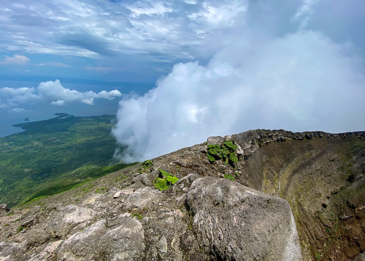 Foggy view of Ometepe Island