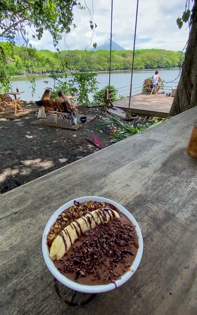 Delicious chocolate smoothie bowl