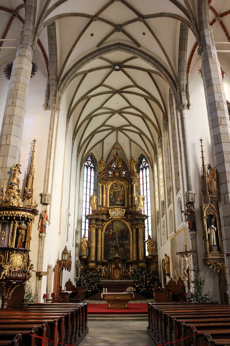 The inside of the Church of St Vitus