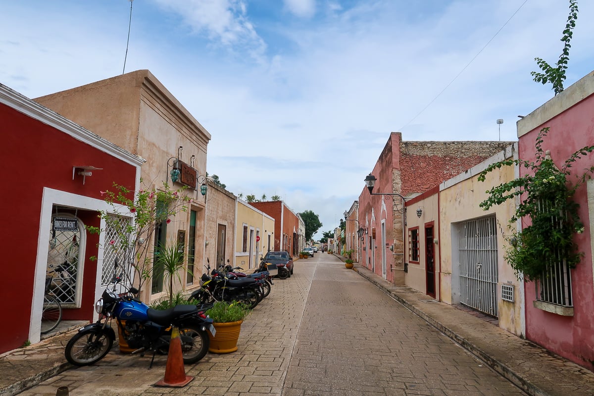 A beautiful and colorful street in Valladolid, Mexico