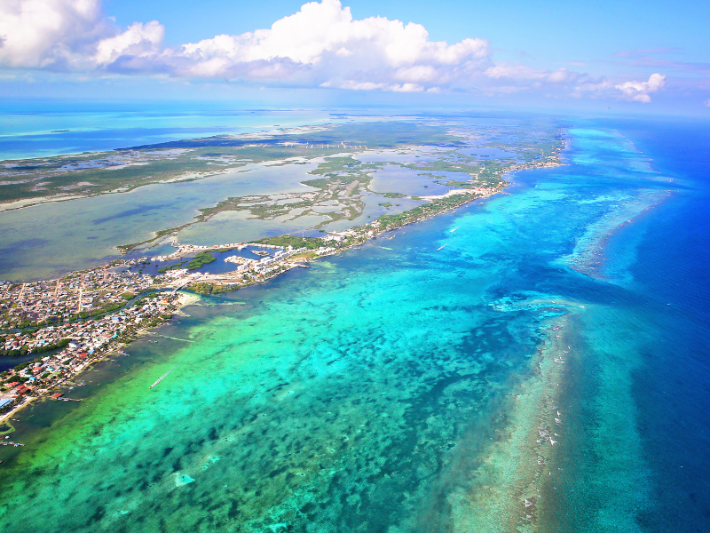 The Belize Barrier Reef off of Ambergris Caye - one of the best places to go in Belize