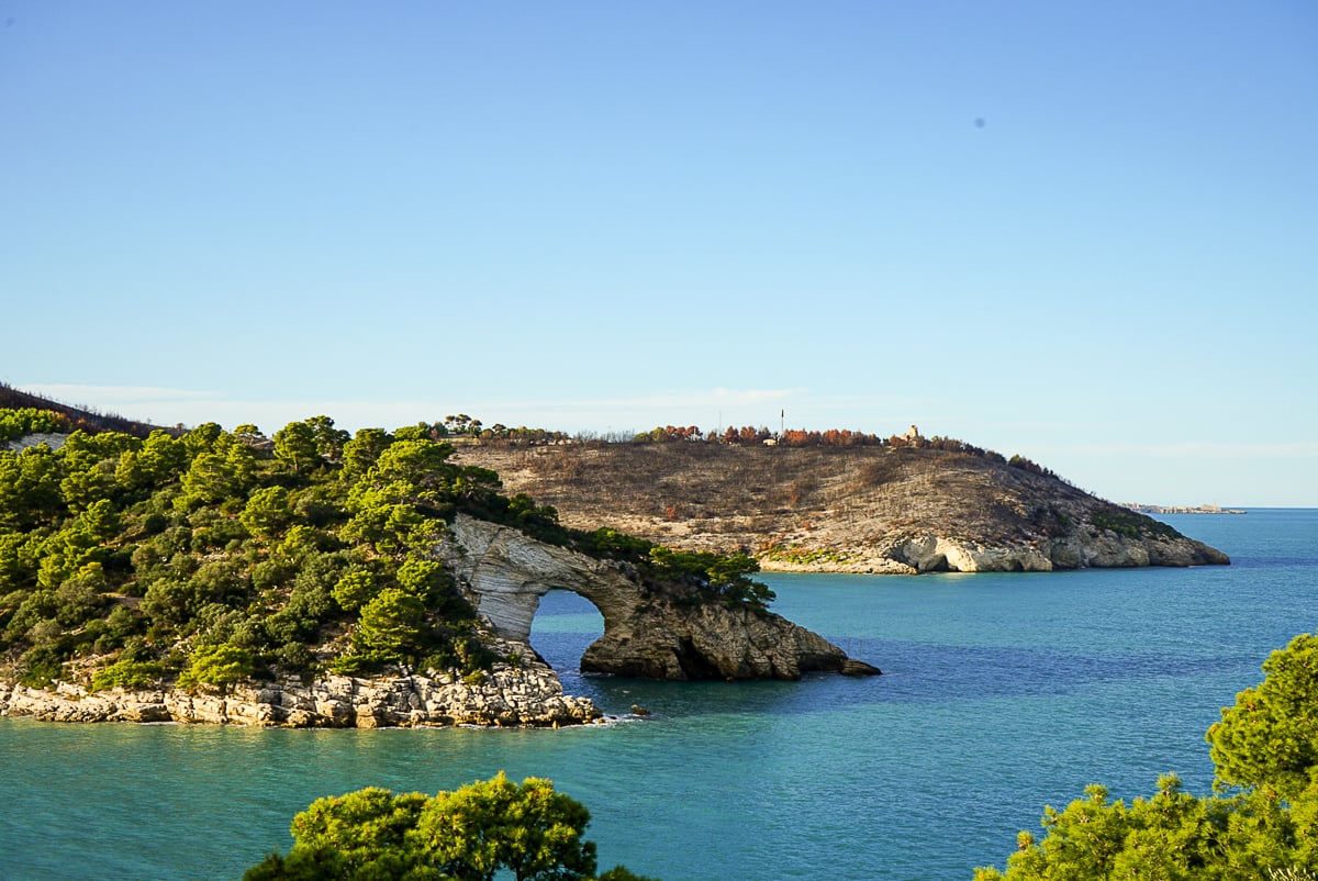 Arch of San Felice and the Bay at Vieste