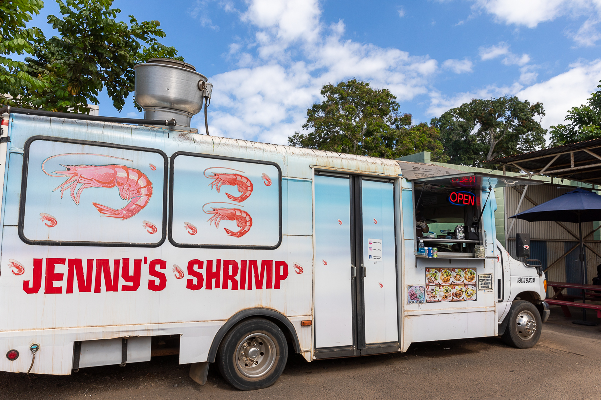 Jenny's Shrimp Truck, a good choice for lunch in this Oahu travel guide