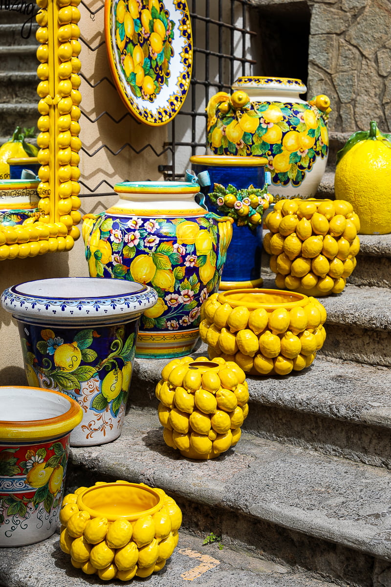 Lemon-inspired ceramics - shopping for handmade ceramics is a must on everyone's Amalfi Coast itinerary