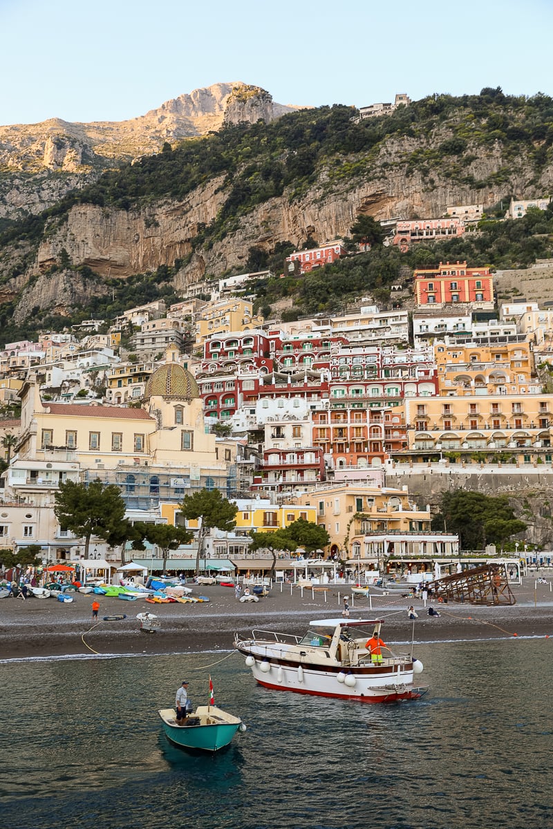 Gorgeous view of Positano at sunset