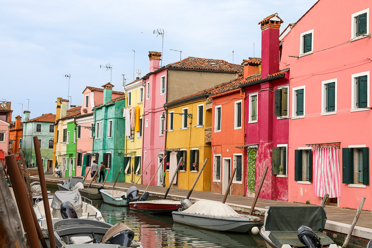 Colorful houses at Burano, Venice