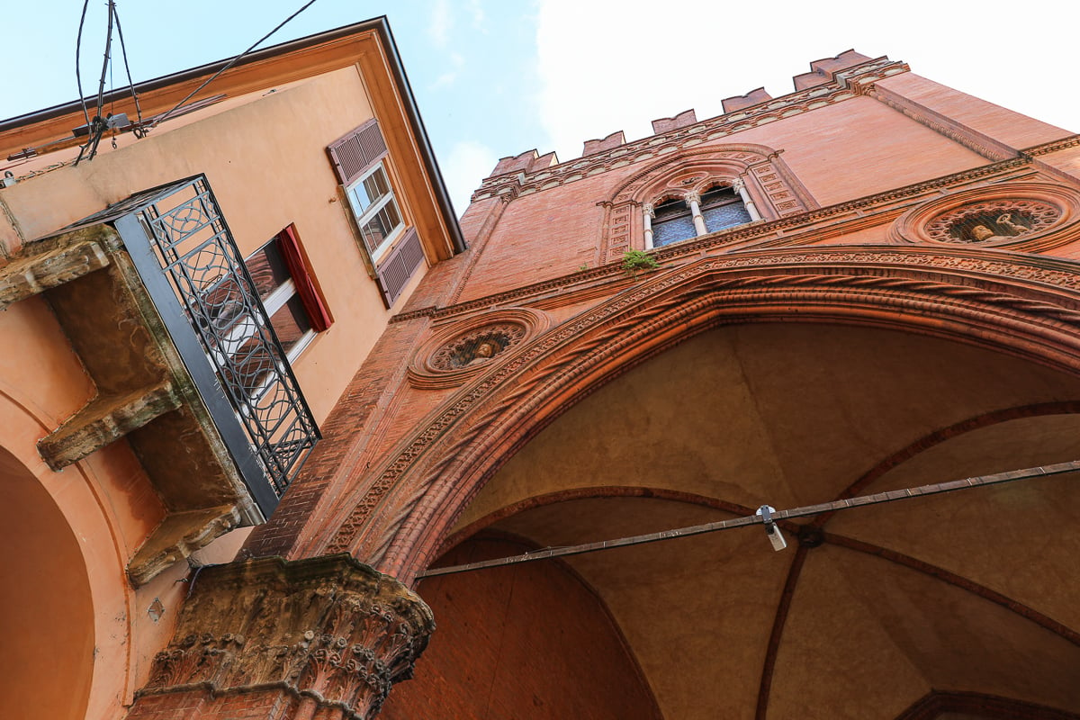 Red brick buildings in Italy