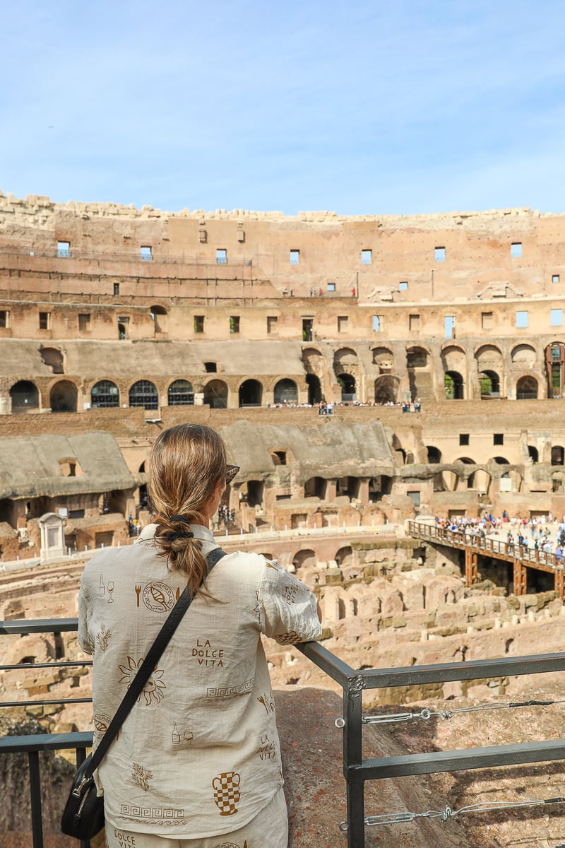 Maddy gazing out over the Colosseum in Rome