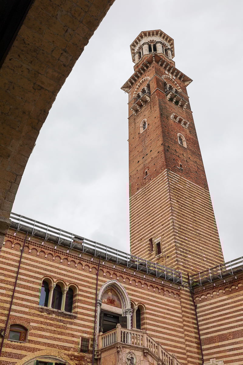 Torre dei Lamberti, the tallest building you'll see when you visit Verona, Italy in two days