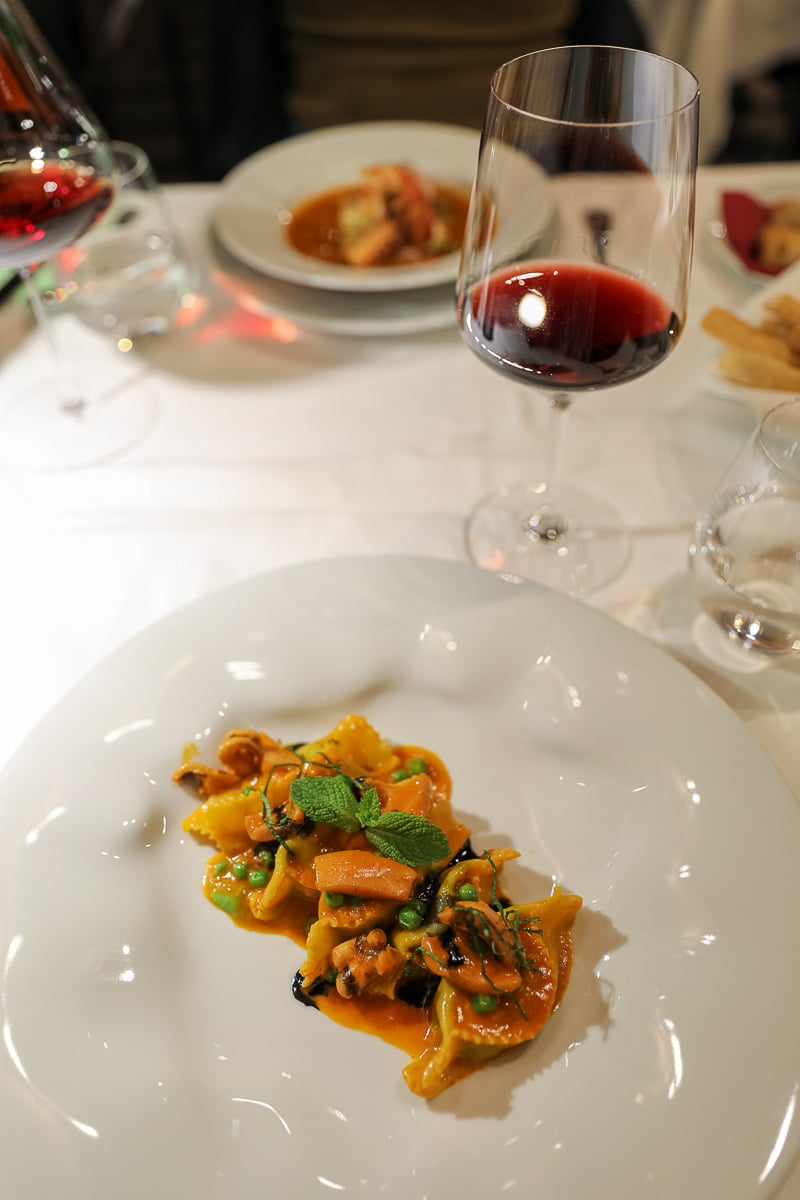 Beautiful food plating at Trattoria I Masenini