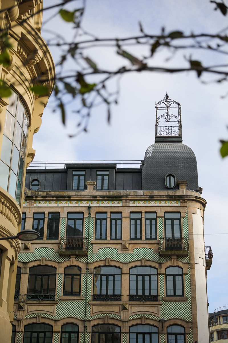 Beautiful architecture of a building in Porto