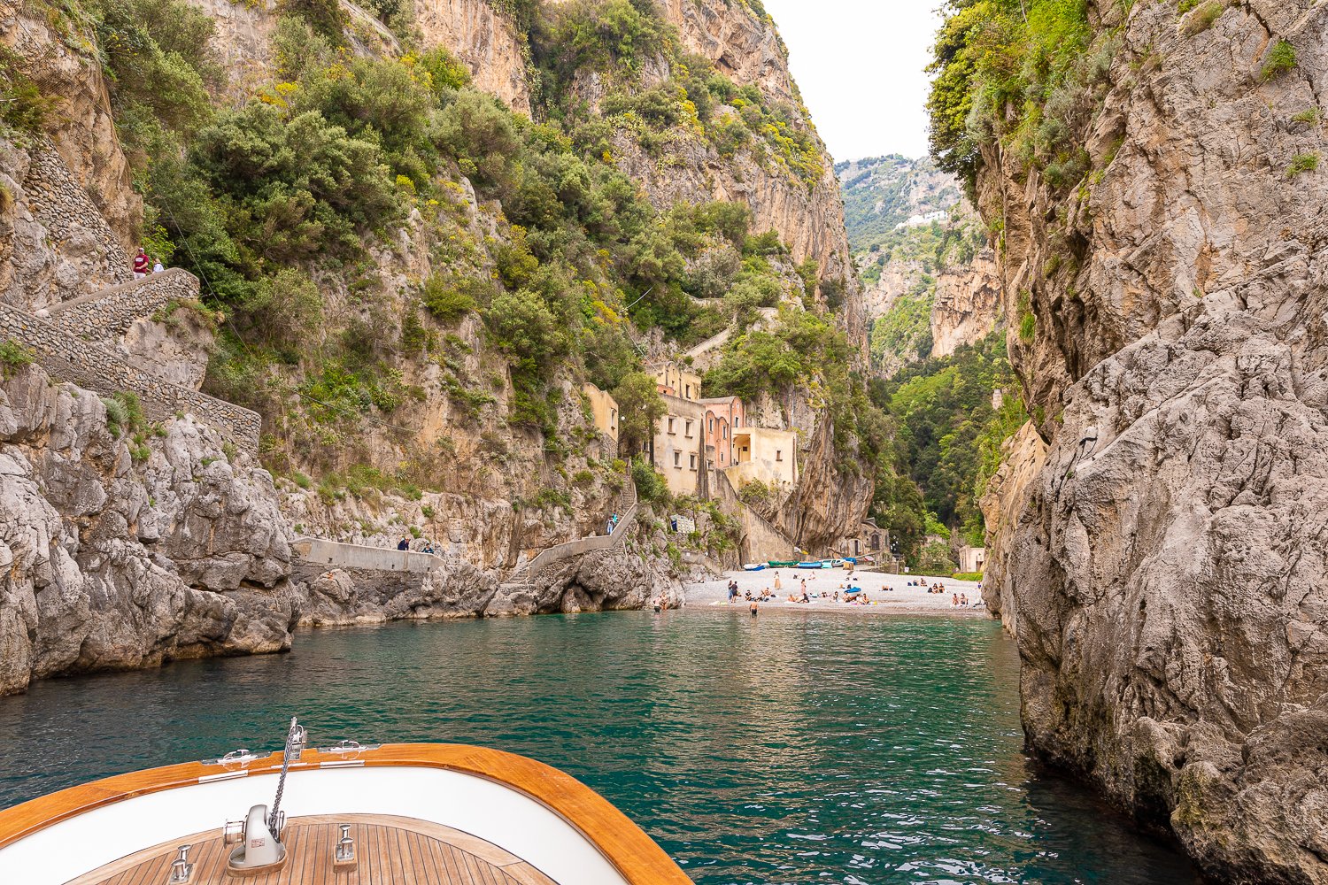 Going on a boat tour along the Amalfi Coast - one of the best things to do in Positano