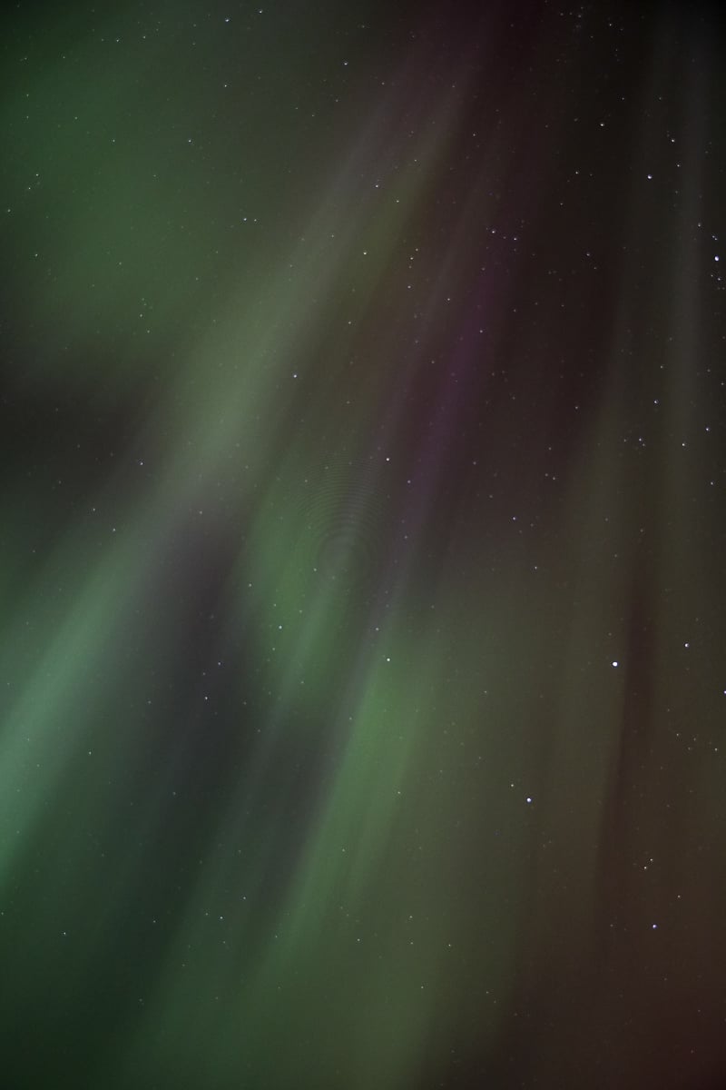 Glowing Northern Lights in Iceland