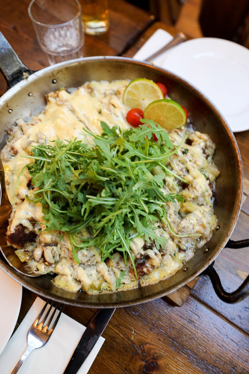 Plokkfiskur, a traditional food in Iceland, served in a pan