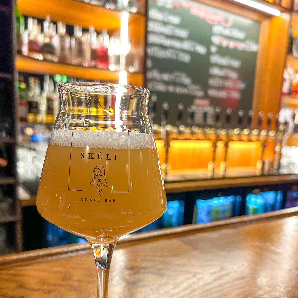 A glass of craft beer at Skúli Craft Bar in Reykjavík