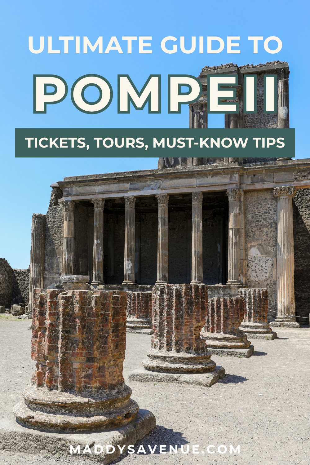 Planning to visit Pompeii? After visiting twice, I've put together my complete guide to visiting Pompeii, with everything I wish I'd known before I went. Learn how to visit Pompeii independently, whether a guided tour is worth it, the best Pompeii tours from Naples, Sorrento, the Amalfi Coast, and Rome, what not to miss, common mistakes to avoid, ticket tips, what to wear, and practical advice for making the most of your day. Whether you're planning a Pompeii day trip or building your Italy itinerary, this guide will help you have an unforgettable visit to one of Italy's most fascinating archaeological sites.