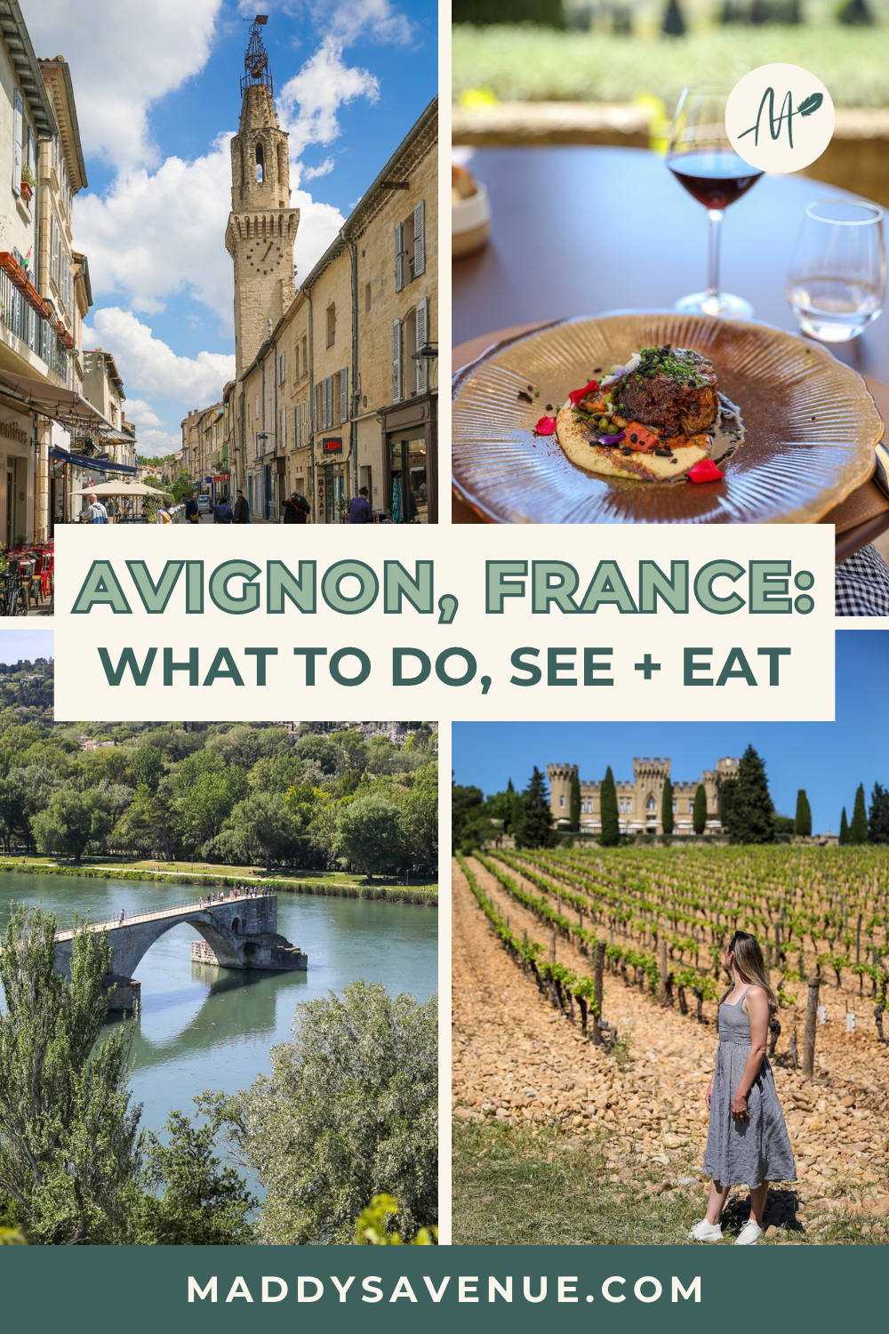 I did not expect to love Avignon, France, as much as I did. But all it took was a few sips of red Châteauneuf-du-Pape and a stroll through the bustling Provençal Saturday market to seal the deal. If you’re into history, there are so many incredible things to do in Avignon – from exploring the Palais des Papes and Pont d’Avignon to wandering the medieval ramparts. But if you love food and wine, even better. Eat your way through Les Halles, book a wine tour to Châteauneuf-du-Pape, and save room for Avignon’s next-level restaurant scene. In this guide, I’m sharing the best things to do in Avignon, plus my favorite restaurants, wine bars, hotels, day trips, and must-know tips. Read the full guide to plan your trip! #Avignon #Provence #FranceTravel #AvignonFrance